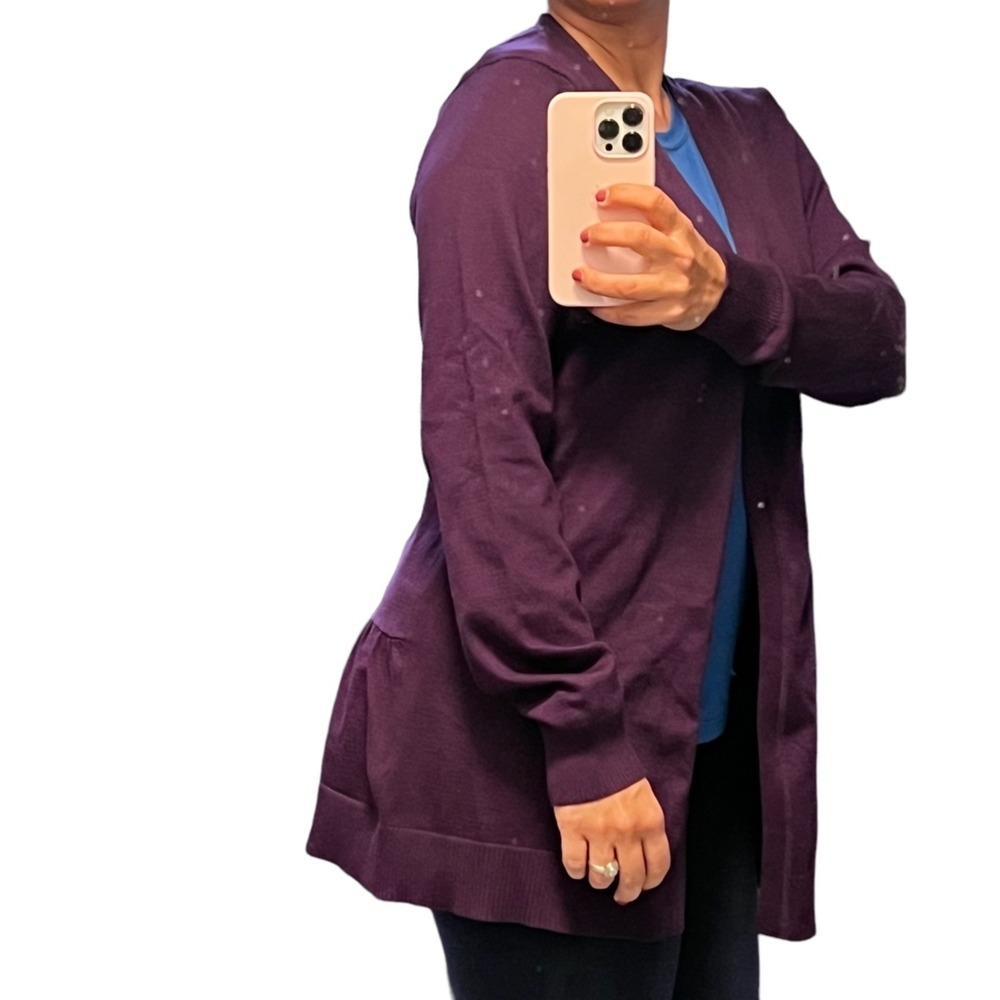 Spense Knits Burgundy Cardigan Women Size‎ L